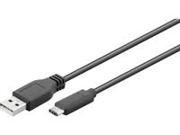 Goobay USB 2.0 kabel USB-C op USB A, zwart, 3 m - geschikt voor apparaten met USB-C aansluiting (55469) - thumbnail
