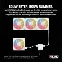 Corsair LX140-R RGB iC PC-ventilator Wit (b x h x d) 140 x 140 x 20 mm - thumbnail