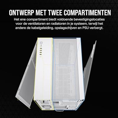 Corsair 6500D AIRFLOW Midi-tower PC-behuizing Wit Zijvenster - thumbnail