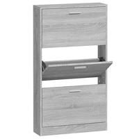 VidaXL Schoenenkast 59x17x108 cm bewerkt hout grijs sonoma - thumbnail