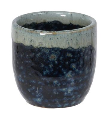 Japanse Sakekop - Wit/Blauw - Keramiek - 4.5 x 4.5cm