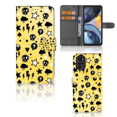 Telefoonhoesje met Naam Motorola Moto G22 Punk Geel Telefoonhoesje met Naam Motorola Moto G22 Punk Geel