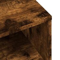Nachtkastje 40x30x30 cm bewerkt hout gerookt eikenkleurig - thumbnail