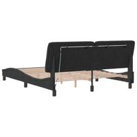 Bedframe met LED-verlichting fluweel zwart 160x200 cm - thumbnail