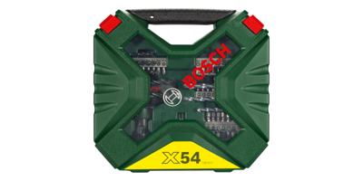 Bosch Accessories X-Line 2607010610 Boor- en bitassortiment 54-delig Metaal, Steen, Beton, Hout, Metselwerk