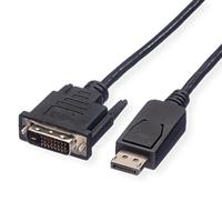 ROLINE DisplayPort Kabel DP Male - DVI Male (24+1), zwart, 2 m - thumbnail