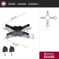 Paulmann 96908 230V-railsysteemcomponenten X-verbinder Zwart (mat) - thumbnail