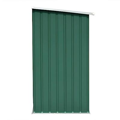 VidaXL Haardhoutschuur 163x83x154 cm gegalvaniseerd staal groen - thumbnail