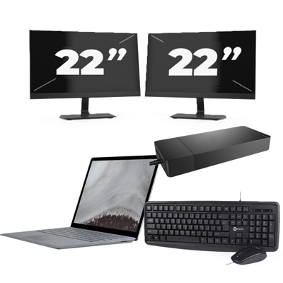 Microsoft Surface Laptop 2 - Intel Core i5-8e Generatie - 12 inch - 8GB RAM - 512GB SSD - Windows 11 Home + 2x 22 inch Monitor Microsoft Surface Laptop 2 - Intel Core i5-8e Generatie - 12 inch - 8GB RAM - 512GB SSD - Windows 11 Home + 2x 22 inch Monitor