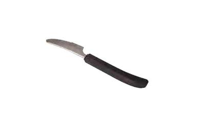 Knife with ergonomic handle straight