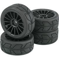 Reely 1:10 Straatmodel Complete wielen Speed 15-spaaks Zwart 4 stuk(s) - thumbnail