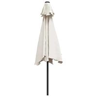 Zweefparasol kantelbaar met LED 3 m zandwit - thumbnail