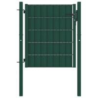 VidaXL Poort 100x81 cm pvc en staal groen - thumbnail