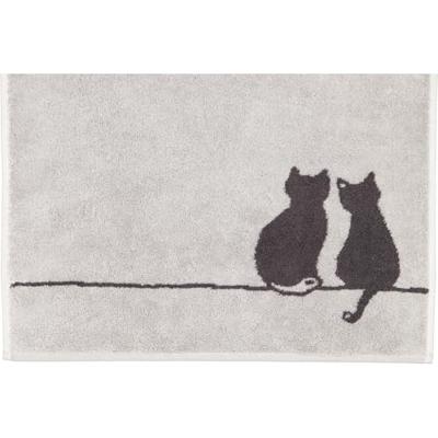 Cawö Cawö Cute Cats 6263 Badlaken 80x150 platin/basalt