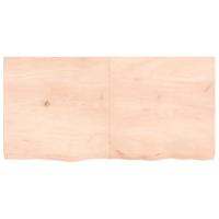 Wandschap 120x60x(2-6) cm onbehandeld massief eikenhout - thumbnail