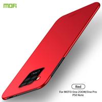 Voor MOTO P50 Note/One ZOOM MOFI Frosted PC ultradun hard case (rood) - thumbnail