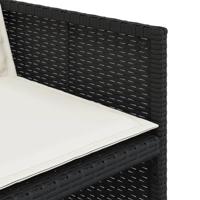 9-delige Tuinset poly rattan zwart - thumbnail