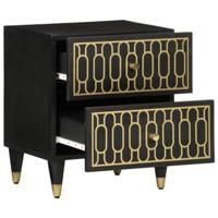 Nachtkastjes 2 st 40x33x46 cm massief mangohout - thumbnail