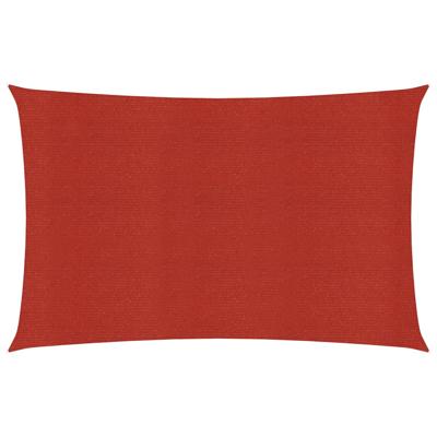 Zonnezeil 160 g/m 2,5x5 m HDPE rood