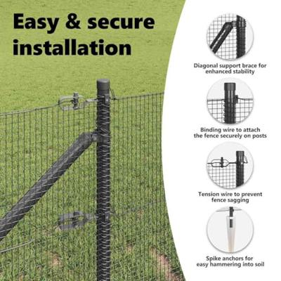 VidaXL Afrasteringspaal grijs 10 x 0,5 m (12 x 12 mm mesh) staal