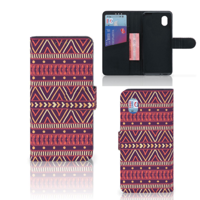 Alcatel 1B (2020) Telefoon Hoesje Aztec Paars Alcatel 1B (2020) Telefoon Hoesje Aztec Paars