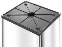 Hailo Bix-Box Swing XL 8602210 Afvalbak 52 l Plaatstaal (l x b x h) 340 x 339 x 763 mm Zilver, Zwart Met zelfsluitende zwenkdeksel 1 stuk(s) - thumbnail