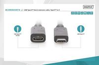 Digitus USB-kabel USB 3.2 Gen1 (USB 3.0 / USB 3.1 Gen1) USB-C stekker, USB-C bus 0.70 m Zwart Stekker past op beide manieren AK-300210-007-S - thumbnail