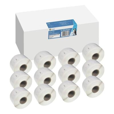 G&G BM-D-G-99012-12 Etiketten 36 x 89 mm Thermisch papier Wit 3120 stuk(s) Permanent hechtend Adresetiketten