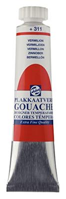 Talens plakkaatverf Extra Fijn tube van 20 ml, vermiljoen Talens plakkaatverf Extra Fijn tube van 20 ml, vermiljoen
