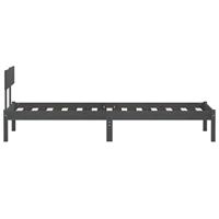 Bedframe massief grenenhout grijs 100x200 cm - thumbnail