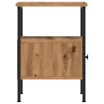 Nachtkastjes 2 st 34x36x50cm bewerkt hout artisanaal eikenkleur