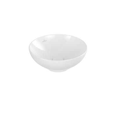 Villeroy & Boch Loop & friends opzetwastafel - 38cm - rond met overloop wit 4a450001 Villeroy & Boch Loop & friends opzetwastafel - 38cm - rond met overloop wit 4a450001