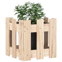 Plantenbak met hekontwerp 30x30x30 cm massief grenenhout - thumbnail