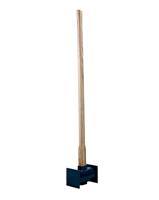 Paalhamer ijzer met houten steel 90 cm - thumbnail