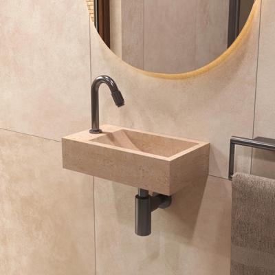 Salenzi Travertin Light Fontein 40x22cm Links Wandmodel Salenzi Travertin Light Fontein 40x22cm Links Wandmodel