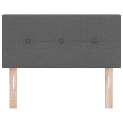 LED-hoofdbord met LED -striplichten Donkergrijs 90 cm Stof