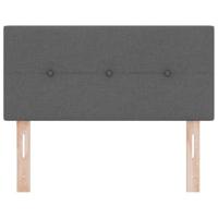LED-hoofdbord met LED -striplichten Donkergrijs 90 cm Stof - thumbnail