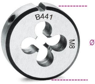 Beta Snijplaten, fijne spoed, metrische draad verchroomd staal 441 6X0,75 - 004410004