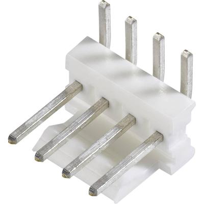 TE Connectivity 640457-4 Male header (standaard) MTA-100 Totaal aantal polen: 4 Inhoud: 1 stuk(s)