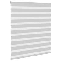 VidaXL Zebra rolgordijn 130x150 cm stofbreedte 125,9 cm lichtgrijs - thumbnail