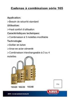 ABUS Cijferslot 165/20 C/Dfnli - 165/20 C - 165/20 C