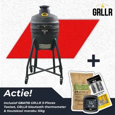 GRLLR Ember Classic 16 Onderstel Charocal Black Kamado BBQ Mat Zwart Trolley Stand GRLLR Ember Classic 16 Onderstel Charocal Black Kamado BBQ Mat Zwart Trolley Stand