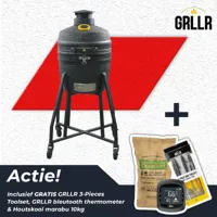 GRLLR Ember Classic 16 Onderstel Charocal Black Kamado BBQ Mat Zwart Trolley Stand - thumbnail