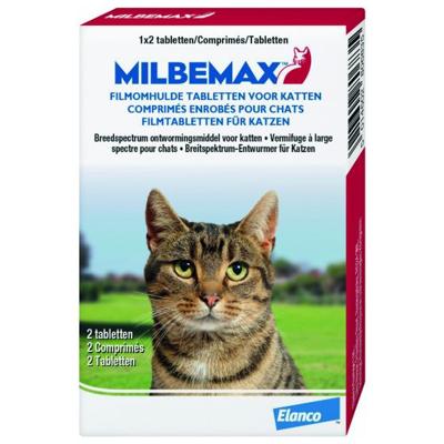 Milbemax ontworming kat vanaf 2 kilo, 4 tbl