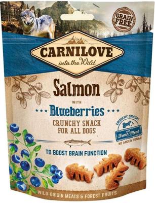 CARNILOVE CRUNCHY SNACK ZALM / BLAUWE BES - thumbnail