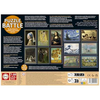 Puzzel - EDUCA - Battle Art - 12 puzzels - 42 stukjes - Voor kinderen vanaf 7 jaar