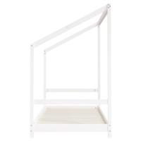 Kinderbedframe 90x200 cm massief grenenhout wit - thumbnail