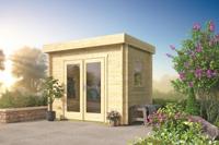 Tuindeco Lucy Blokhut 40 mm vuren blank 300x200 cm- Plat dak- Onbehandeld vurenhout- Tuindeco - thumbnail