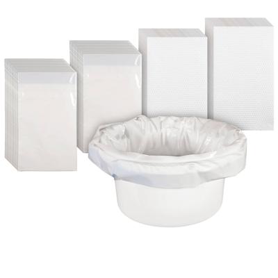Toiletemmer zakken (50 stuks) | Opvangzakken toilet | Absorberende gel pads | Lekbestendig