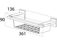 Tiger Items doucherek 36,1x13,6x9 chroom - thumbnail